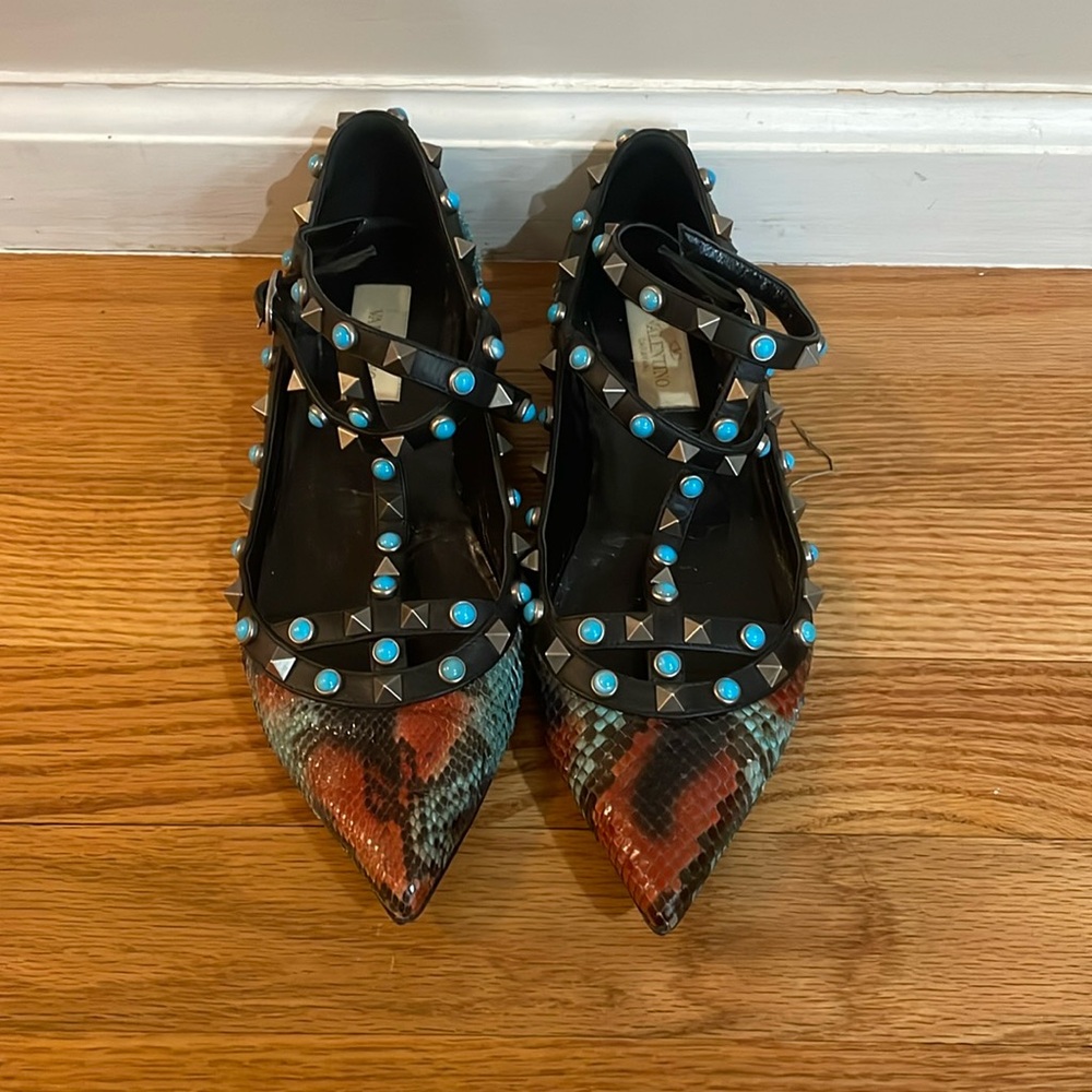 Valentino Garavani snake skin ballet flats